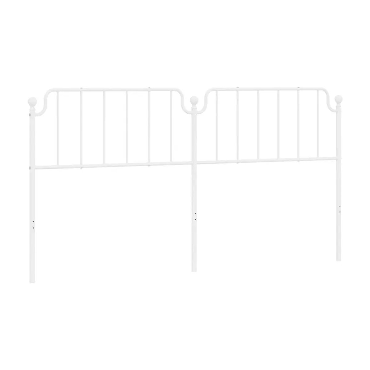 Vidaxl Metall-Kopfteil in Weiß im klassischen und minimalistischen Design, Breite: 193 cm - Bild 2