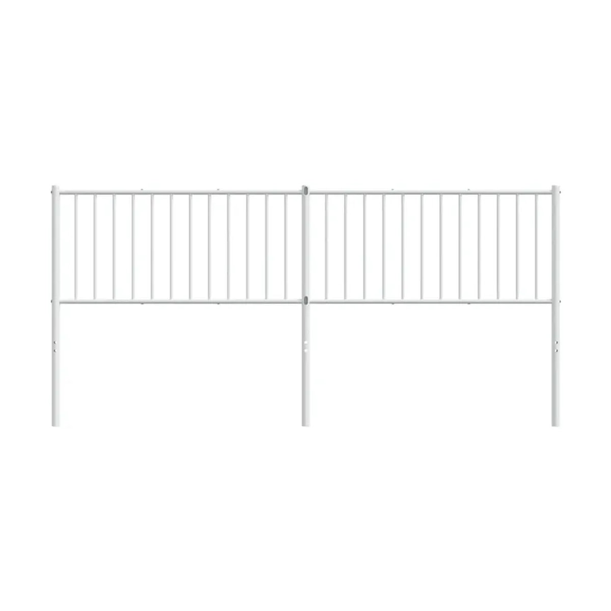 Vidaxl Metall-Kopfteil in Weiß im klassischen und minimalistischen Design, Breite: 193 cm - Bild 3