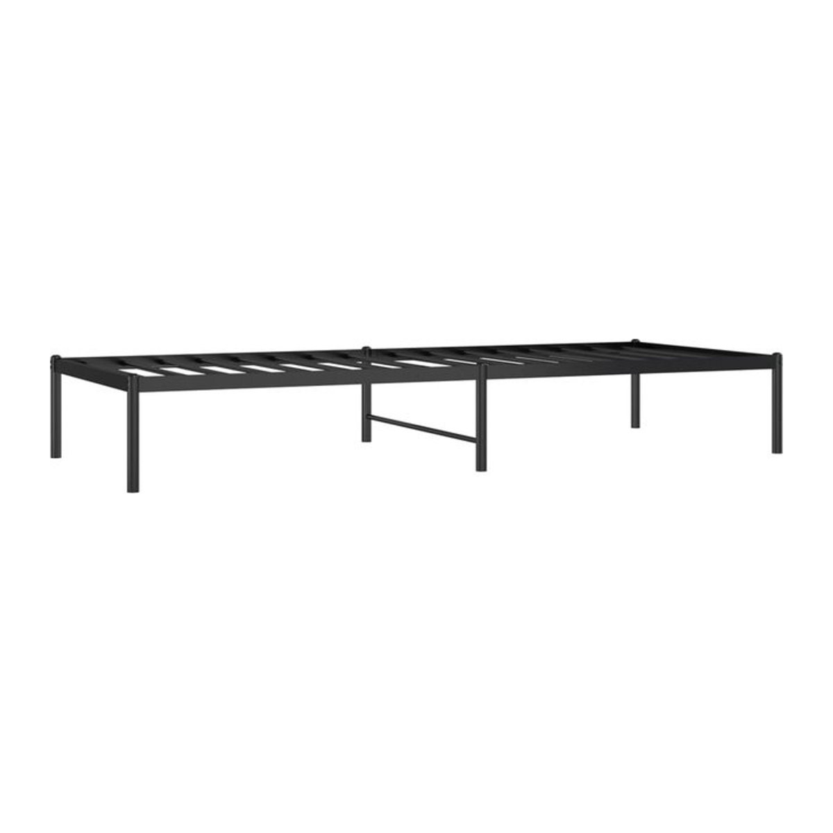 Vidaxl Metallbett in Schwarz im klassischen und minimalistischen Design, B/T: 80 x 200 cm - Bild 1