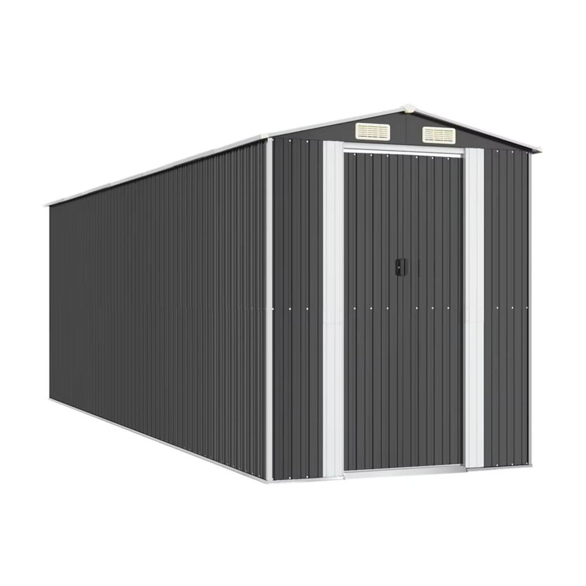VIDAXL Moderner Gartenschuppen in Anthrazit, B/T/H: 606 x 192 x 223 cm - Bild 2