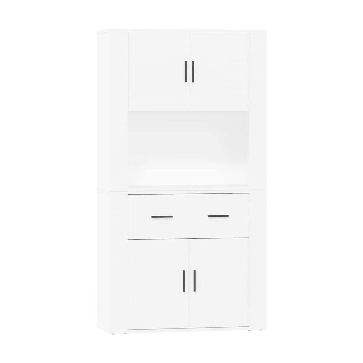 Vidaxl Moderner Hoher Schrank in Weiß aus Holzwerkstoff - Bild 2