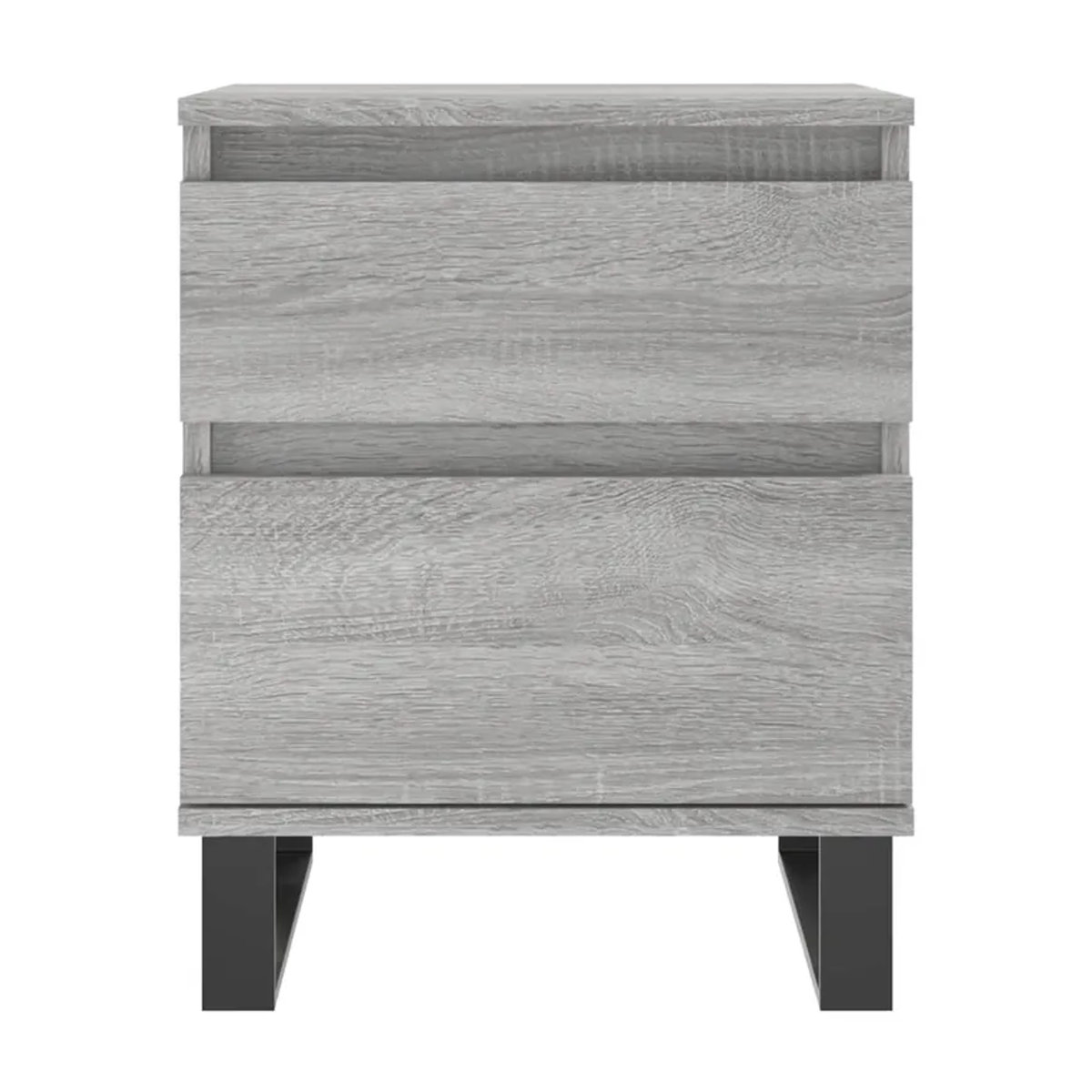 Vidaxl Nachttisch in Sonoma-Eiche Grau, Modernes Design aus Holzwerkstoff und Metall, B/T/H: 40 x 35 x 50 cm - Bild 3