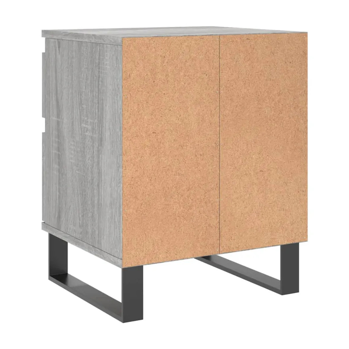 Vidaxl Nachttisch in Sonoma-Eiche Grau, Modernes Design aus Holzwerkstoff und Metall, B/T/H: 40 x 35 x 50 cm - Bild 4