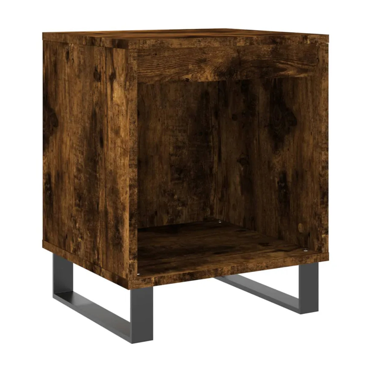 Vidaxl Nachttische 2er Set in Räuchereiche Braun im Industrial Design aus Holzwerkstoff und Metall B/T/H: 40 x 35 x 50 cm - Bild 4