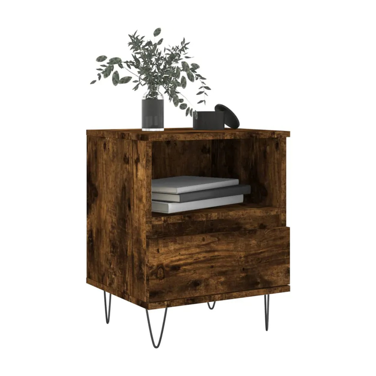 Vidaxl Nachttische 2er-Set in Räuchereiche Braun im Industrial Design, B/T/H: 40 x 35 x 50 cm - Bild 7