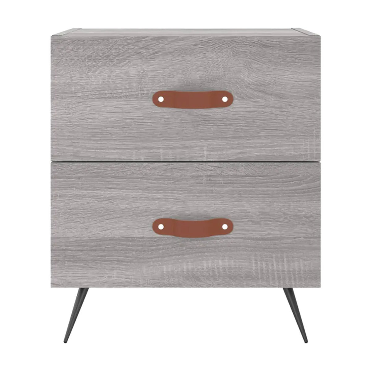 Vidaxl Nachttische 2er-Set Modern in Grau, B/T/H: 40 x 35 x 47,5 cm - Bild 2