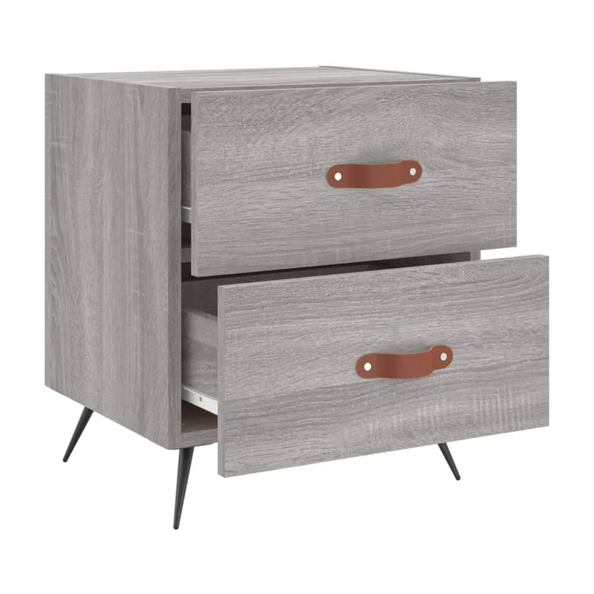 Vidaxl Nachttische 2er-Set Modern in Grau, B/T/H: 40 x 35 x 47,5 cm - Bild 4