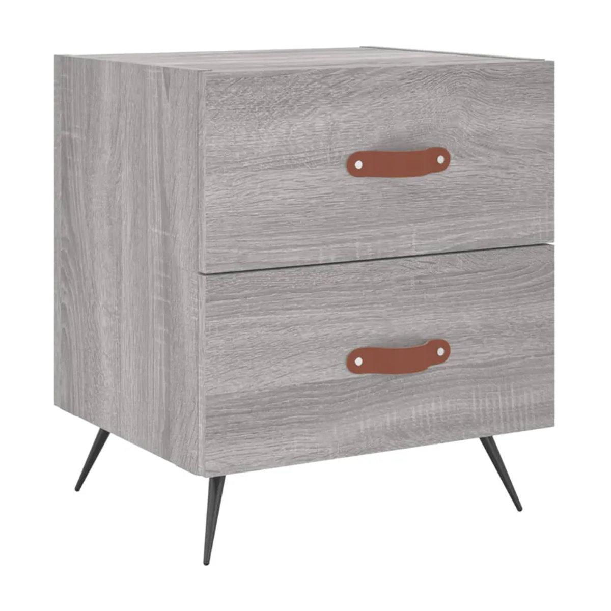 Vidaxl Nachttische 2er-Set Modern in Grau, B/T/H: 40 x 35 x 47,5 cm - Bild 6