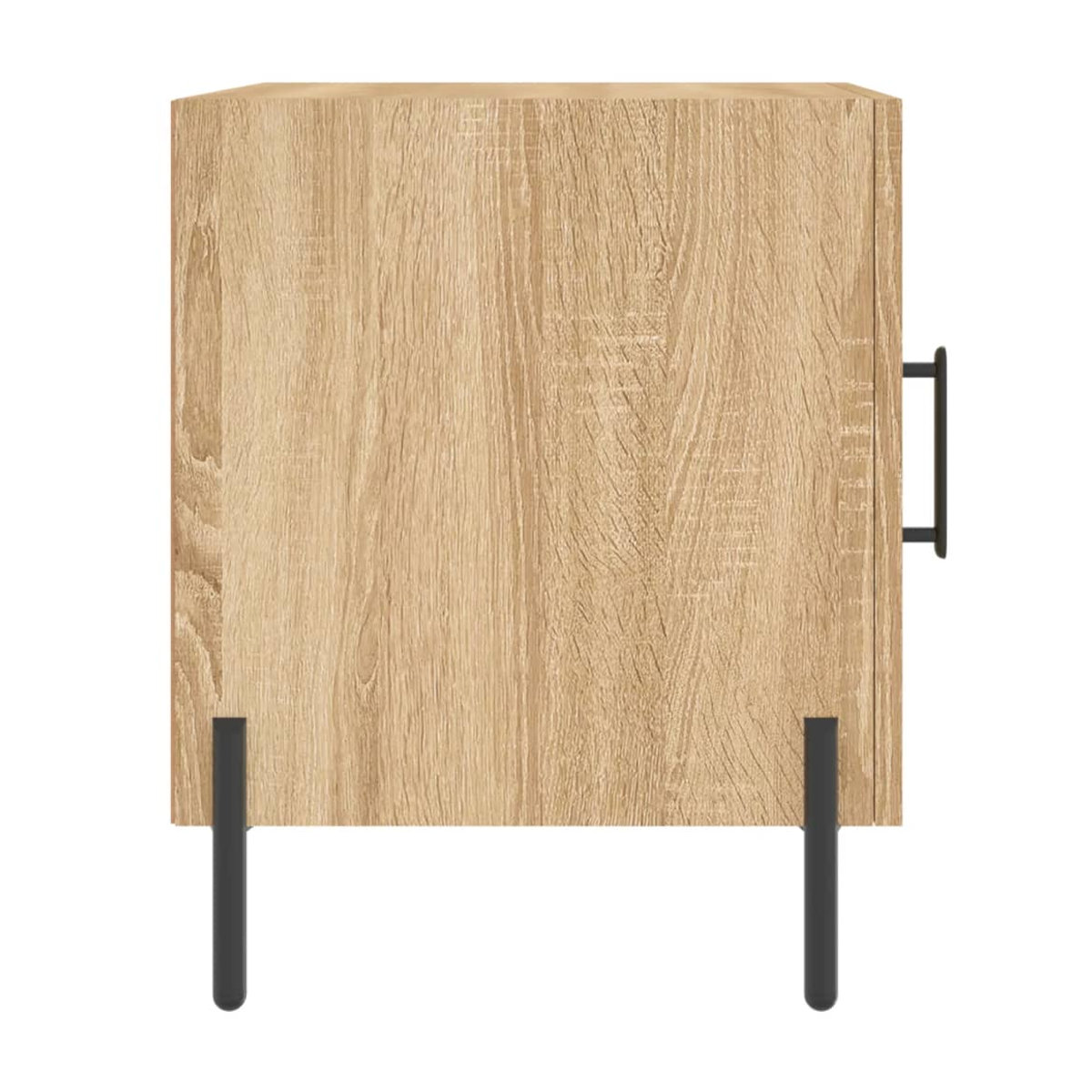 Vidaxl Nachttische 2er Set Modern Sonoma-Eiche aus Holzwerkstoff und Metall B/T/H: 40 x 40 x 50 cm - Bild 1
