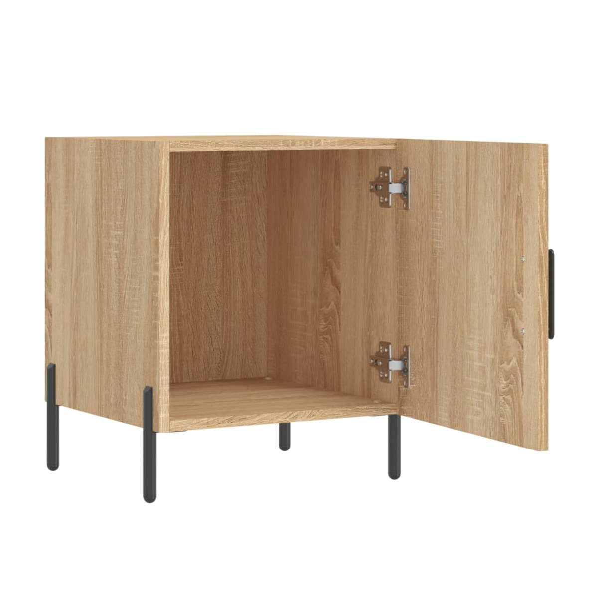 Vidaxl Nachttische 2er Set Modern Sonoma-Eiche aus Holzwerkstoff und Metall B/T/H: 40 x 40 x 50 cm - Bild 7