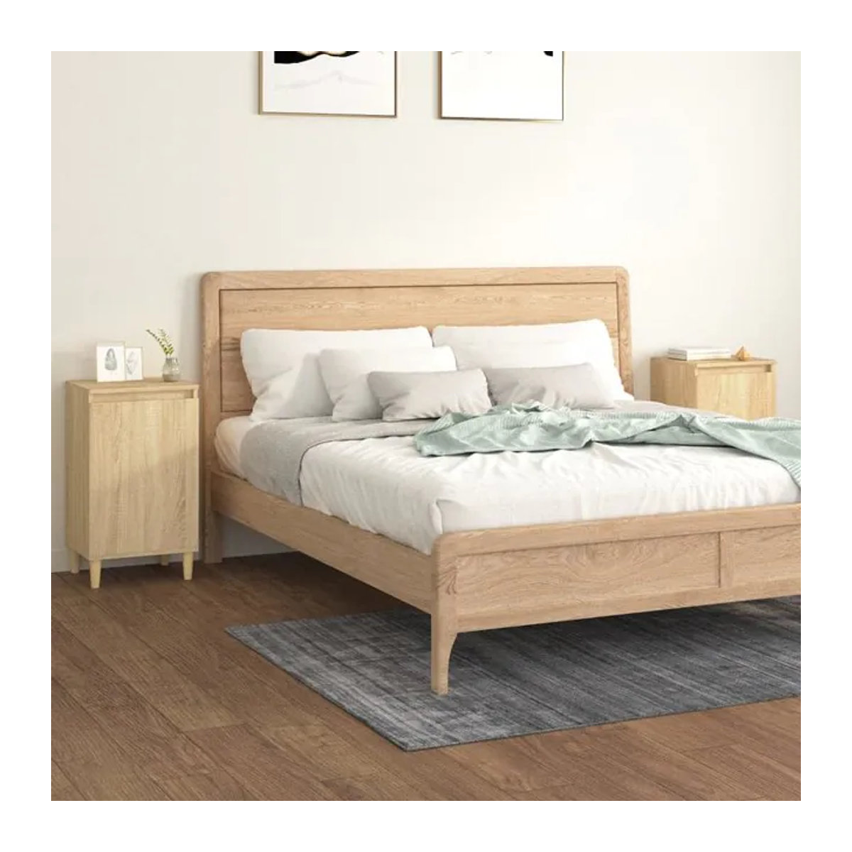 Vidaxl Nachttische im 2er-Set aus Holz in Sonoma-Eiche, B/T/H: 40 x 35 x 70 cm - Bild 1