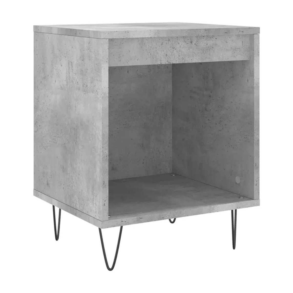 Vidaxl Nachttische im 2er-Set in Grau im Industrial-Design aus Beton und Metall, B/T/H: 40 x 35 x 50 cm - Bild 4