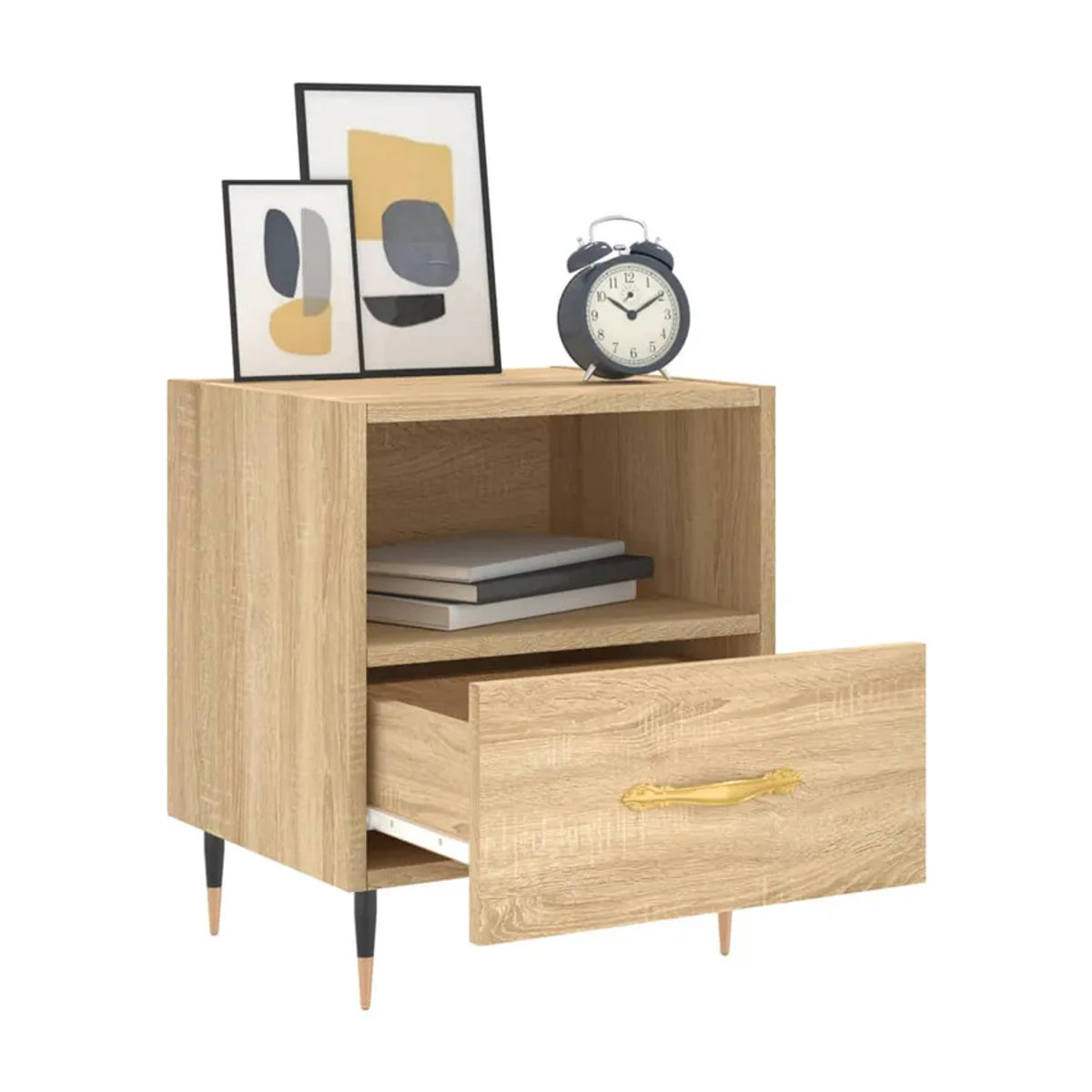 Vidaxl Nachttische im 2er-Set in Sonoma-Eiche, modern und skandinavisch, B/T/H: 40 x 35 x 47,5 cm - Bild 4