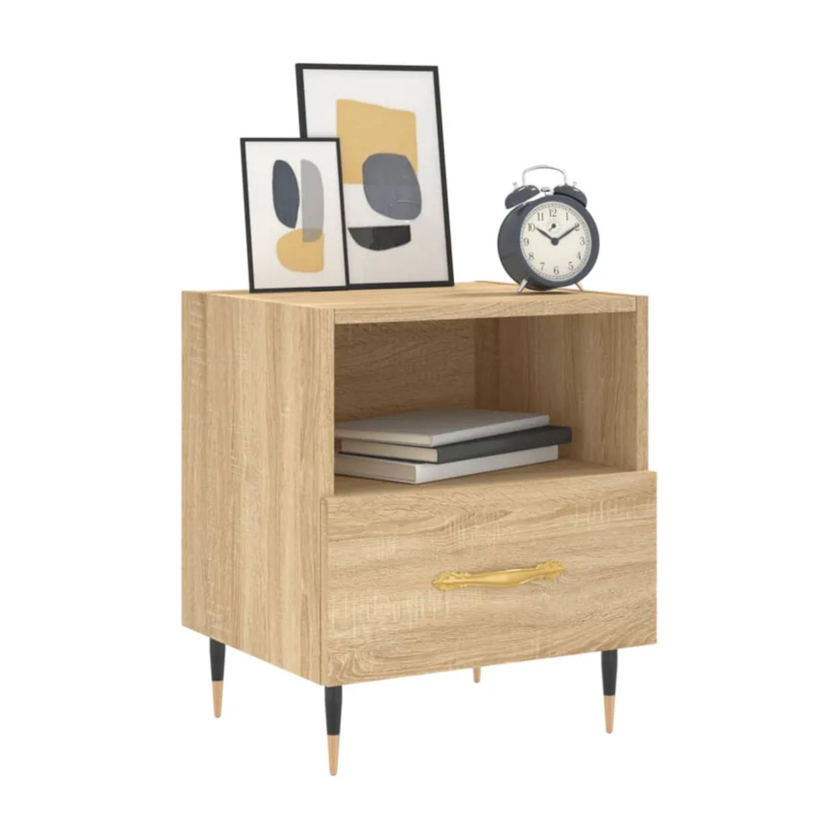 Vidaxl Nachttische im 2er-Set in Sonoma-Eiche, modern und skandinavisch, B/T/H: 40 x 35 x 47,5 cm - Bild 5
