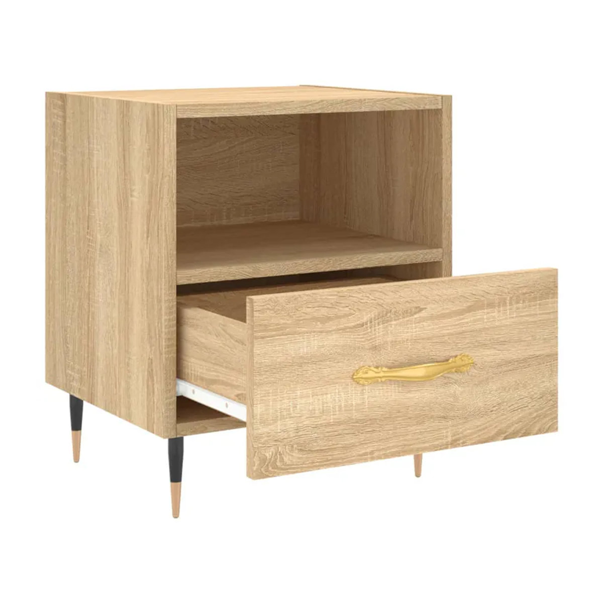 Vidaxl Nachttische im 2er-Set in Sonoma-Eiche, modern und skandinavisch, B/T/H: 40 x 35 x 47,5 cm - Bild 7