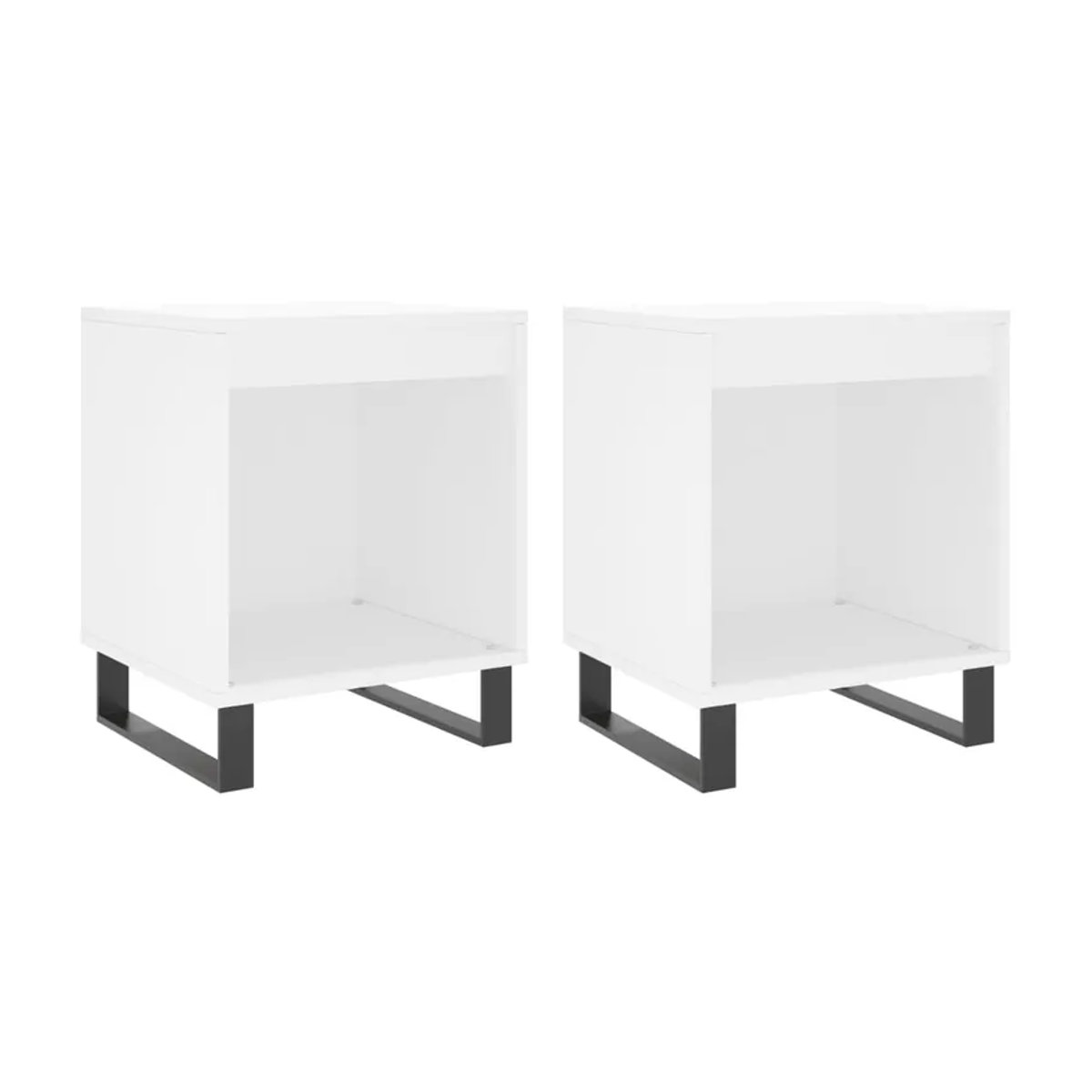 Vidaxl Nachttische im 2er-Set, Modernes Design in Weiß, B/T/H: 40 x 35 x 50 cm - Bild 1