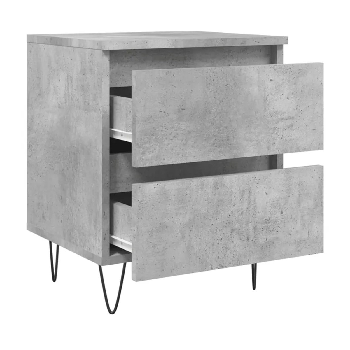 Vidaxl Nachttische im Industrial Design, 2 Stück, Grau, B/T/H: 40 x 35 x 50 cm - Bild 4
