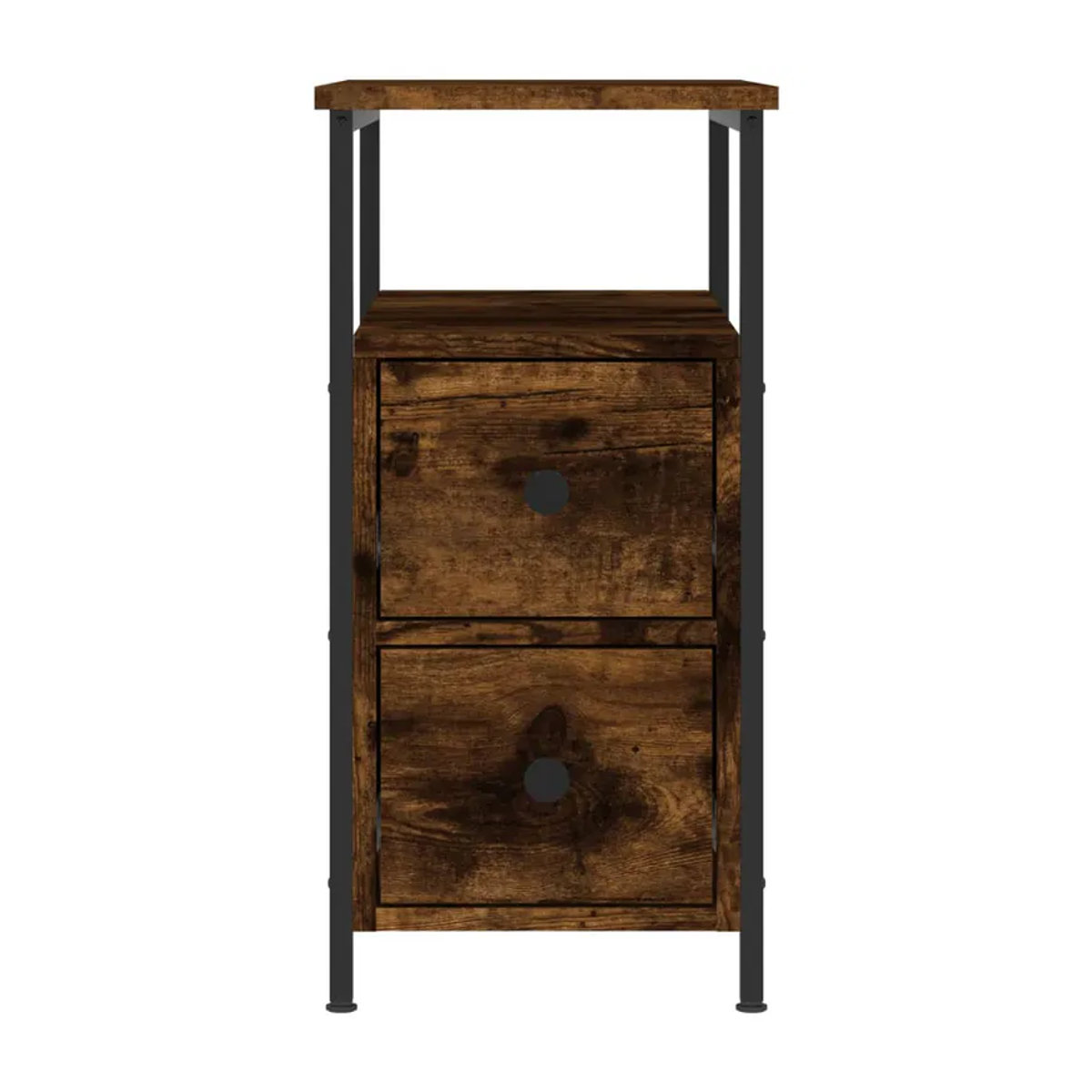 Vidaxl Nachttische im Industrial Design, 2er Set, Braun, B/T/H: 30 x 60 x 60 cm - Bild 1