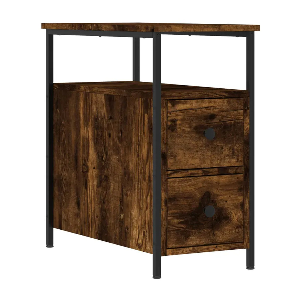 Vidaxl Nachttische im Industrial Design, 2er Set, Braun, B/T/H: 30 x 60 x 60 cm - Bild 4