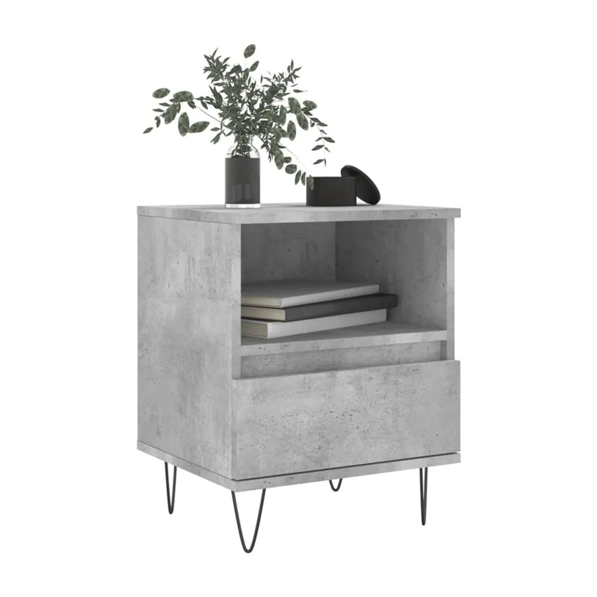 Vidaxl Nachttische im Industrial Design, 2er-Set, Grau, B/T/H: 40 x 35 x 50 cm - Bild 2