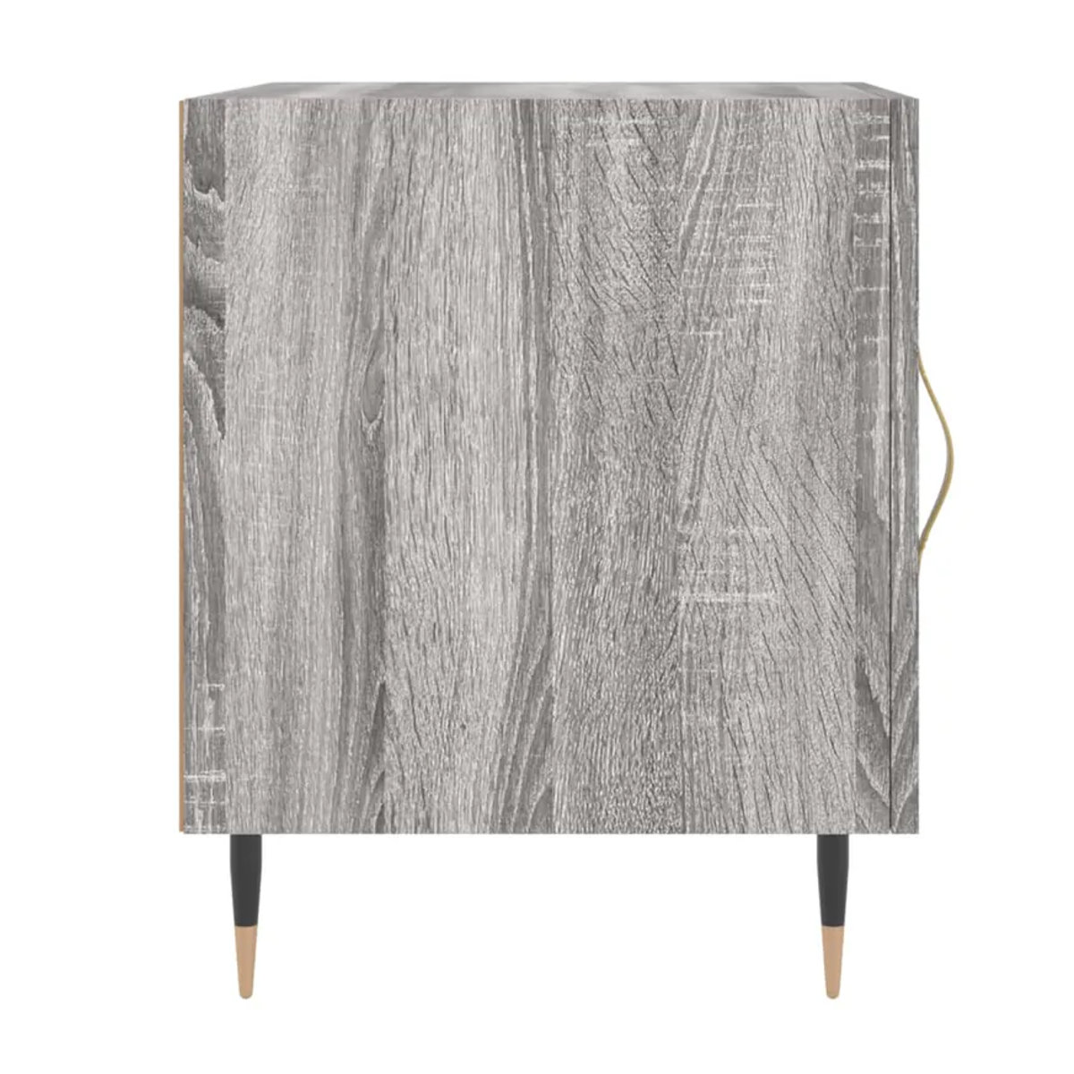Vidaxl Nachttische Set 2 Stück in Sonoma-Eiche Grau im Modernen und Retro Design aus Holzwerkstoff und Metall B/T/H: 40 x 40 x 50 cm - Bild 2