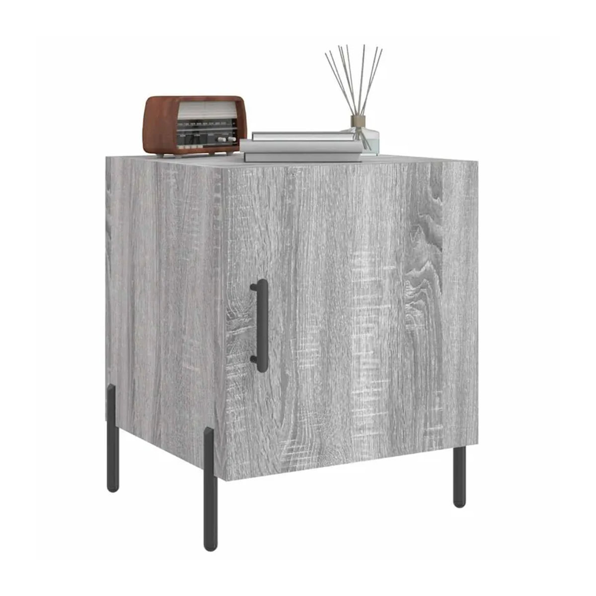 Vidaxl Nachttische Set 2 Stück Modern in Grau, B/T/H: 40 x 40 x 50 cm - Bild 2