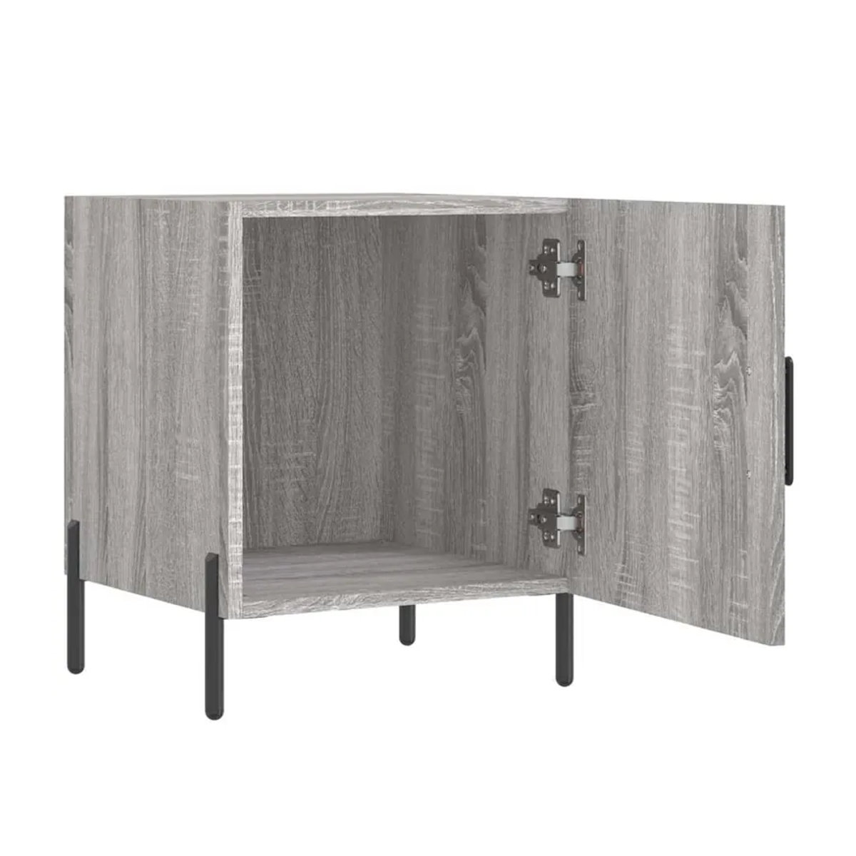 Vidaxl Nachttische Set 2 Stück Modern in Grau, B/T/H: 40 x 40 x 50 cm - Bild 6
