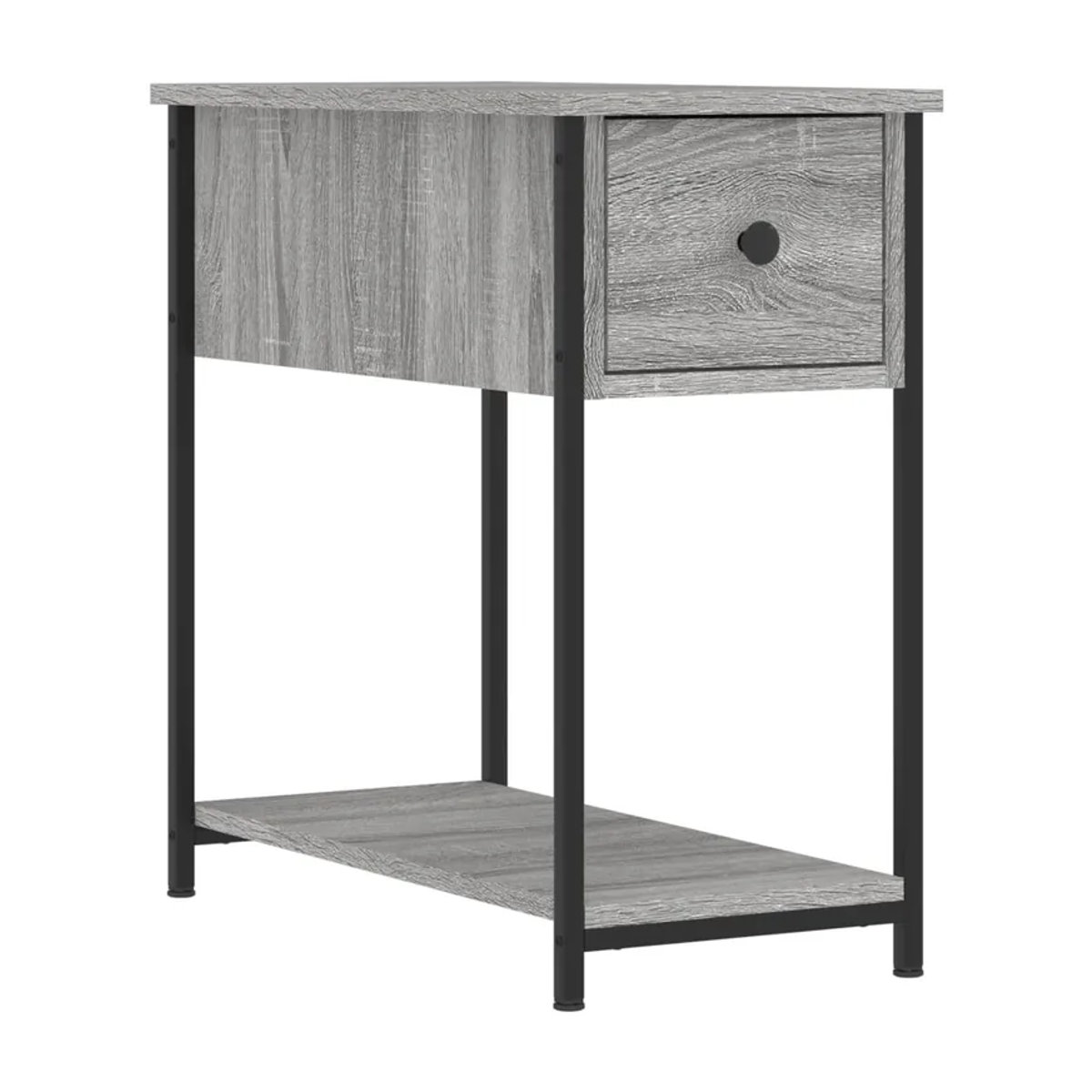 Vidaxl Nachttische Set aus 2 Stück in Grau, Modernes Design, B/T/H: 30 x 60 x 60 cm - Bild 6