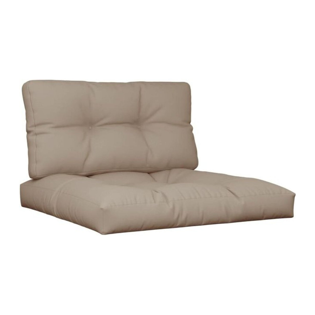 Vidaxl Palettenkissen 2-teiliges Set in Taupe aus Stoff - Bild 1