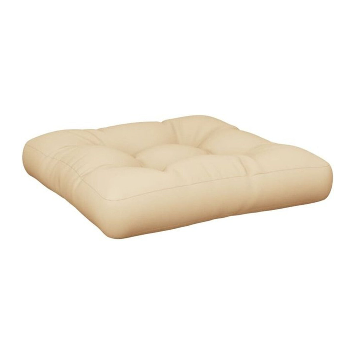 vidaxl Palettenkissen aus Stoff in Beige, quadratisch, B/T/H: 50 x 50 x 12 cm - Bild 1
