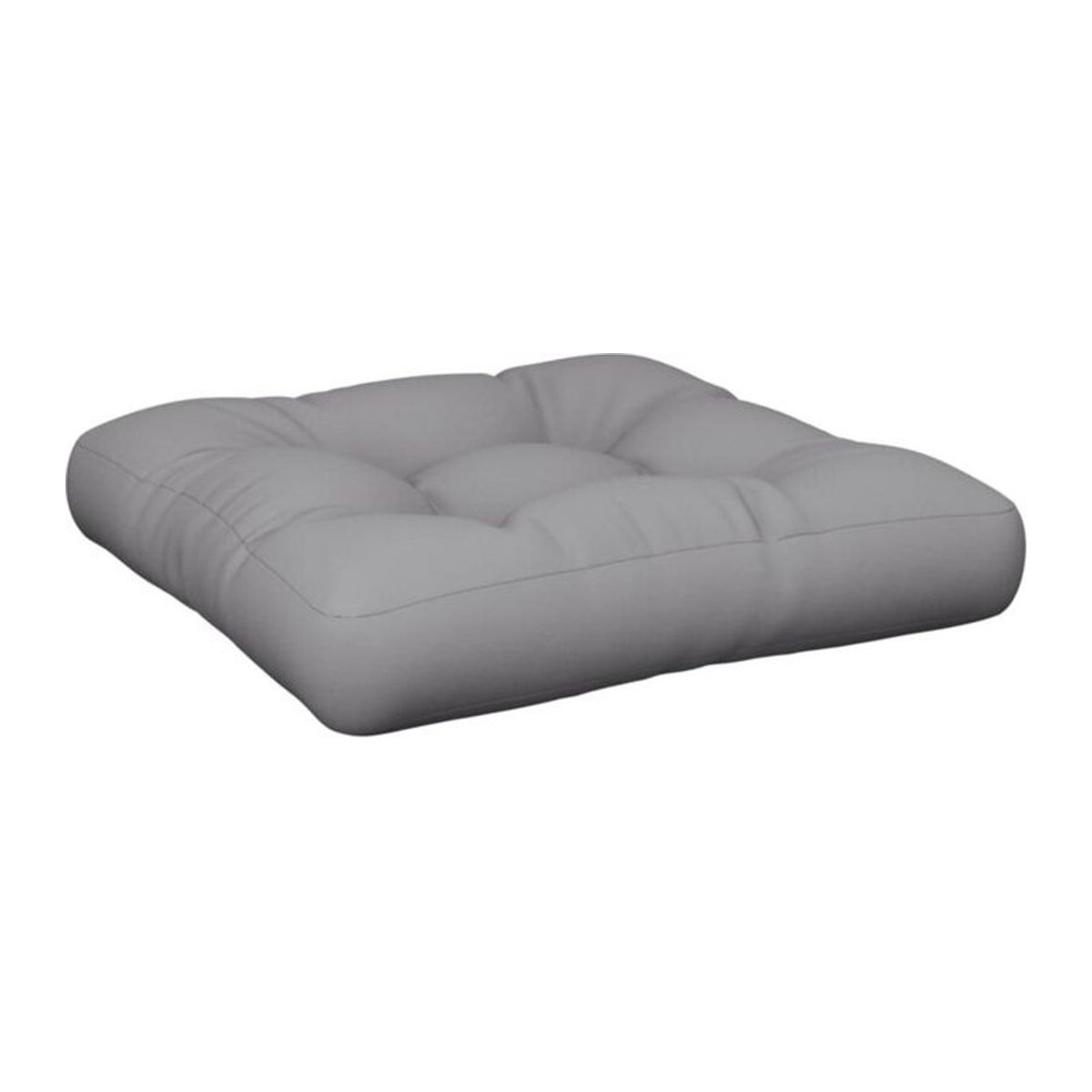 vidaxl Palettenkissen aus Stoff in Grau, quadratisch, B/T/H: 50 x 50 x 12 cm - Bild 1