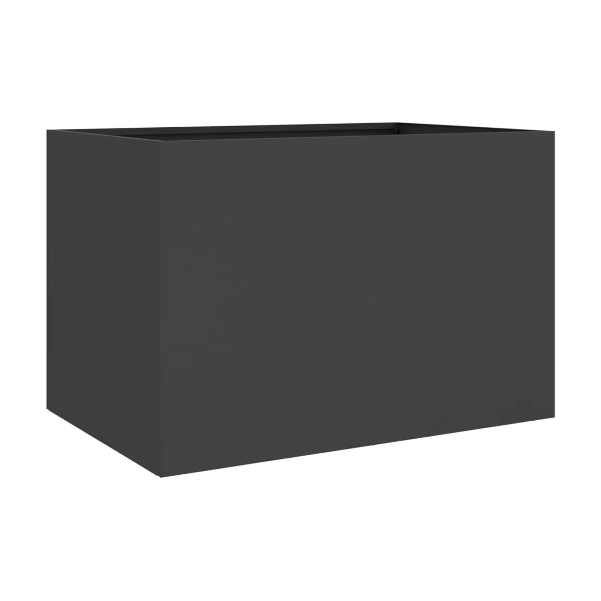 VIDAXL Pflanzkübel aus Stahl in Schwarz für den Garten und Balkon, B/T/H: 62 x 47 x 46 cm - Bild 2