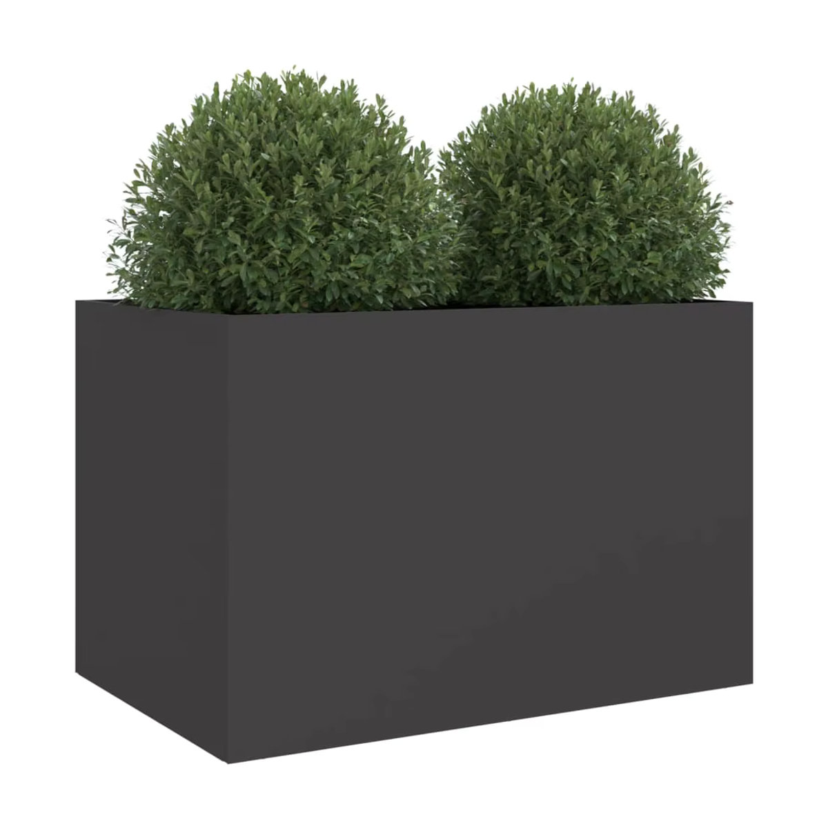 VIDAXL Pflanzkübel aus Stahl in Schwarz für den Garten und Balkon, B/T/H: 62 x 47 x 46 cm - Bild 4