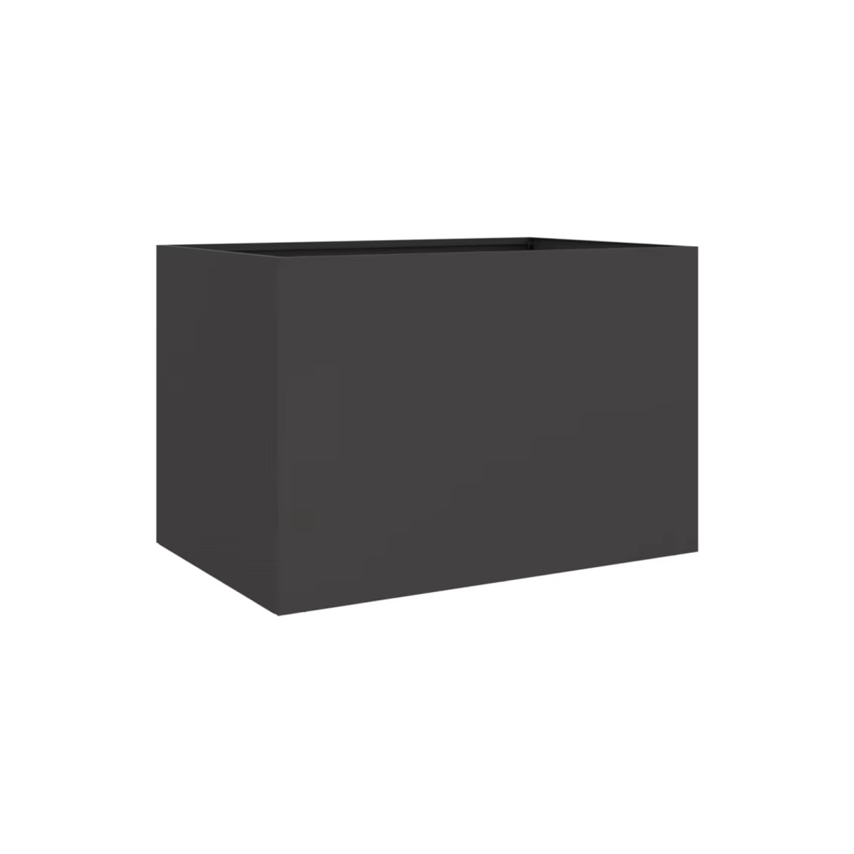VIDAXL Pflanzkübel aus Stahl in Schwarz für den Garten und Balkon, B/T/H: 62 x 47 x 46 cm - Bild 6