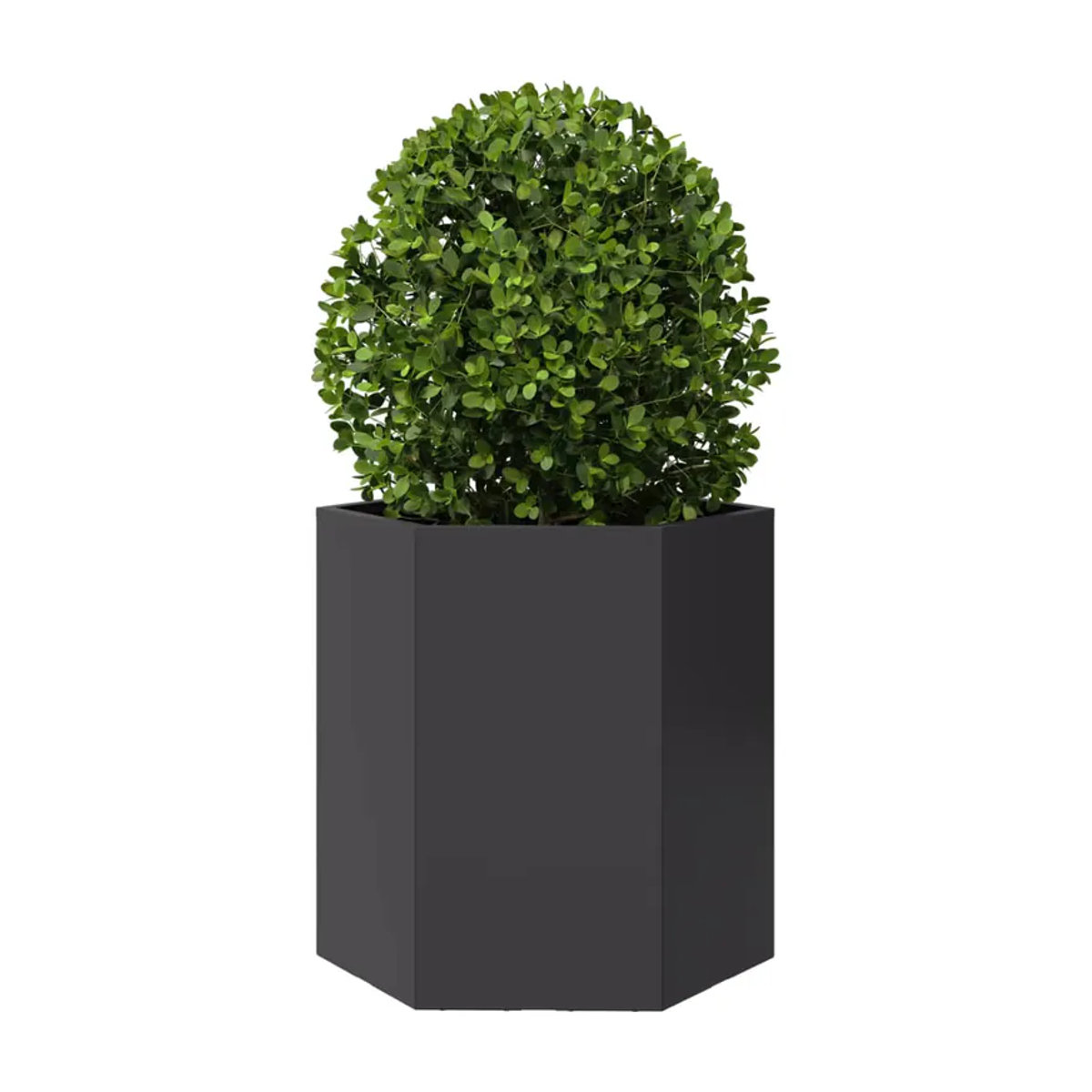 VIDAXL Pflanzkübel aus Stahl in Schwarz, sechseckig, B/T/H: 46 x 40 x 45 cm - Bild 3