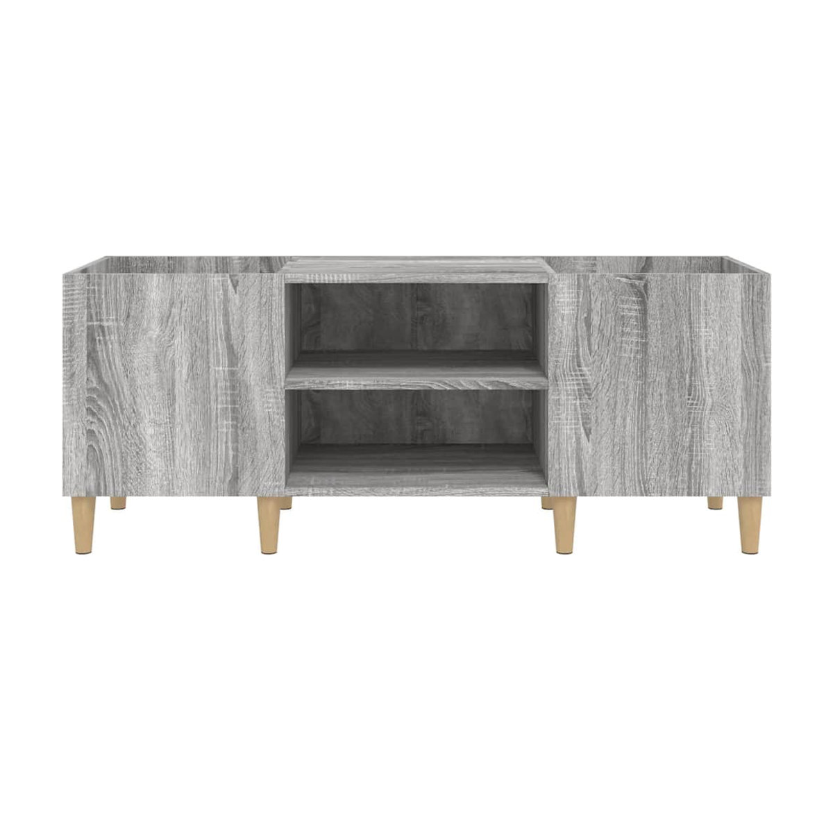 Vidaxl Plattenschrank in Grau mit Drehtüren, B/H/T: 121 x 48 x 38 cm - Bild 2