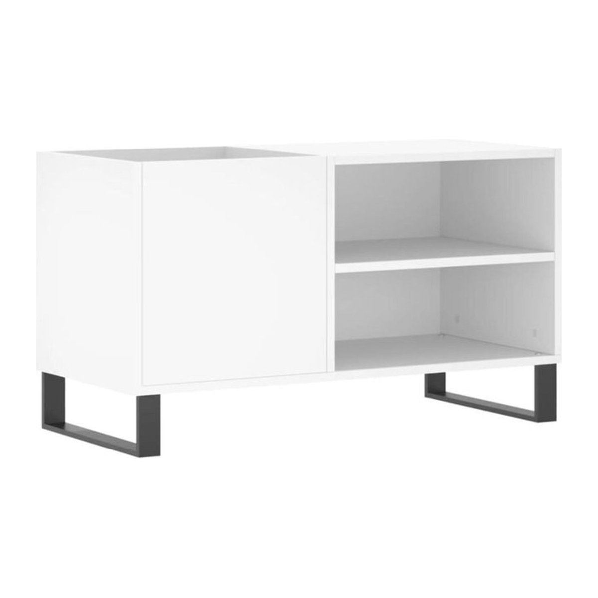 Vidaxl Plattenschrank in Weiß im modernen Industrial-Design, B/T/H: 85 x 38 x 48 cm - Bild 1