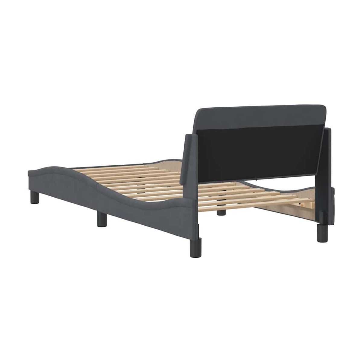 Vidaxl Polsterbett aus Samt in Anthrazit, B/T/H: 90 x 200 cm - Bild 2