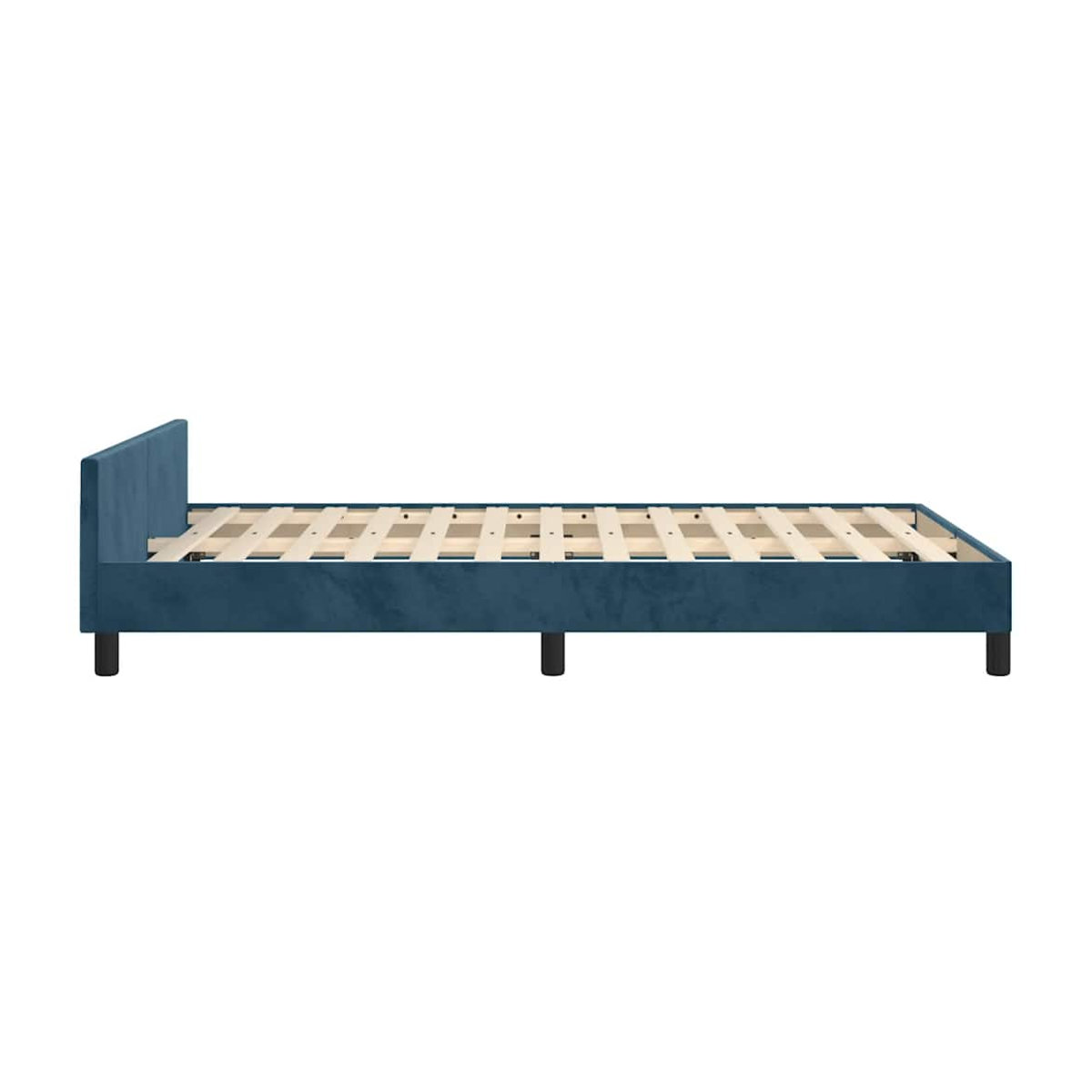 Vidaxl Polsterbett aus Samt in Blau, B/T: 120 x 200 cm - Bild 3