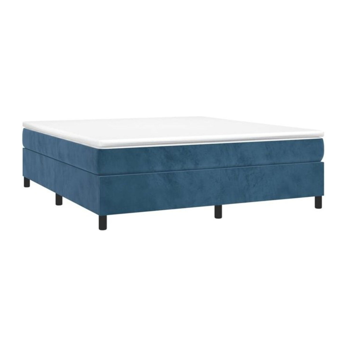 Vidaxl Polsterbett aus Samt in Blau, Modernes Bettgestell ohne Matratze, B/T: 160 x 200 cm - Bild 1