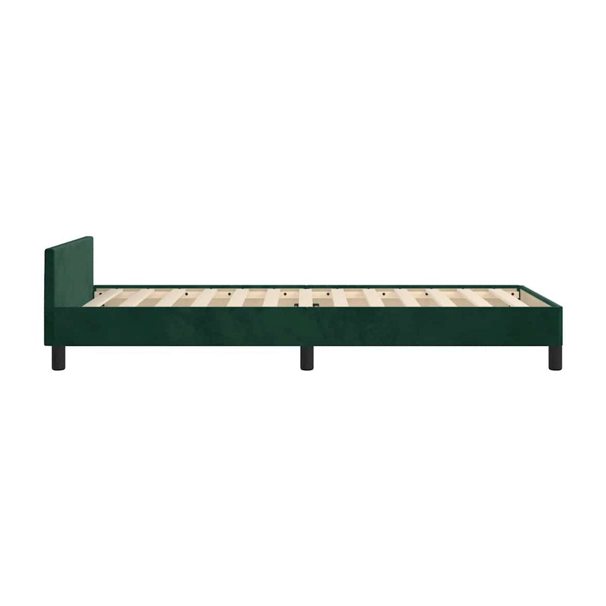 Vidaxl Polsterbett aus Samt in Grün, B/T/H: 90 x 200 cm - Bild 5