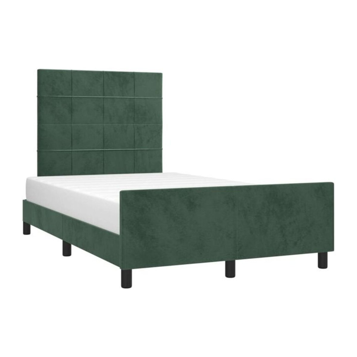 Vidaxl Polsterbett aus Samt und Holzwerkstoff in Grün, B/T/H: 120 x 200 cm - Bild 1