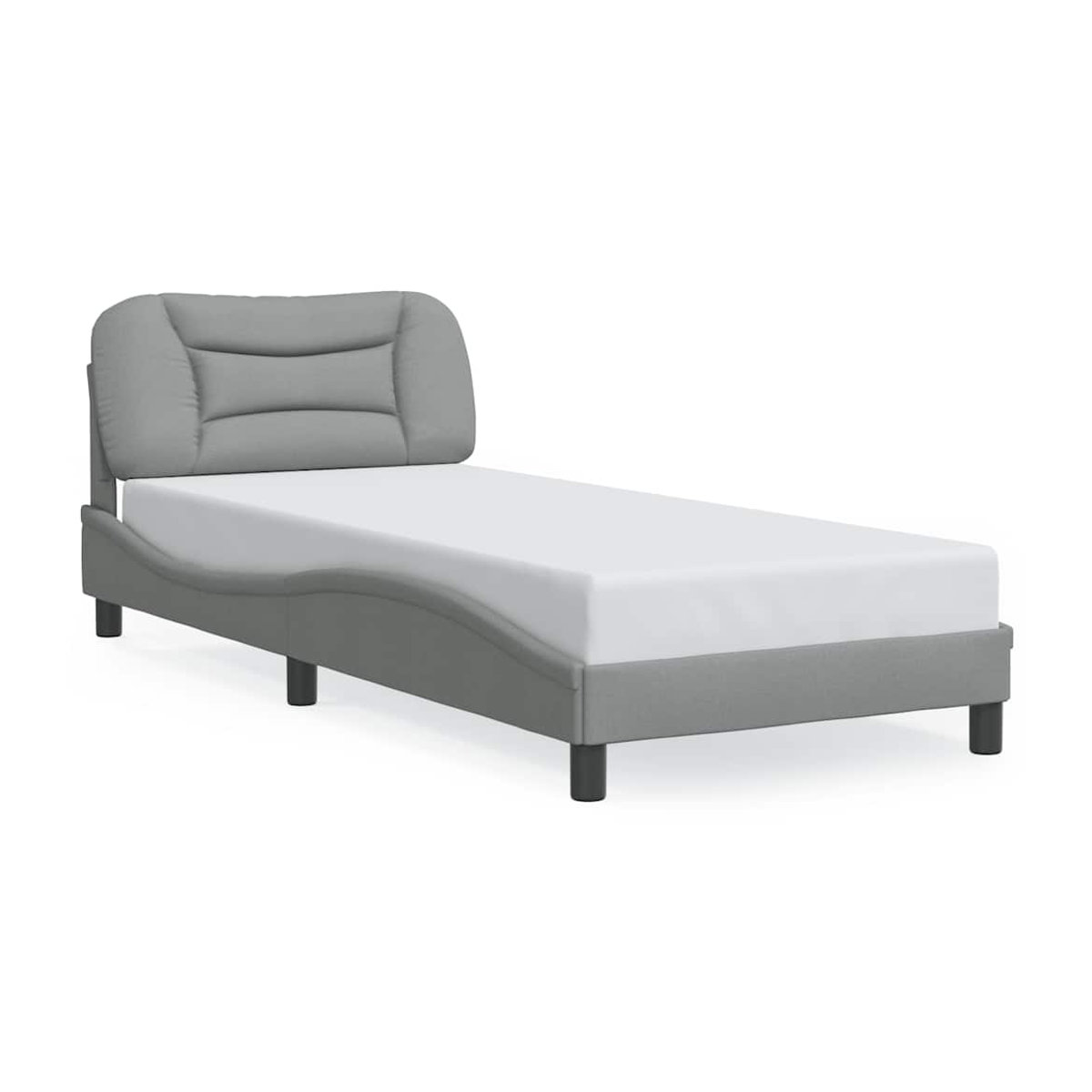 Vidaxl Polsterbett in Grau mit Stoffbezug, B/T: 80 x 200 cm - Bild 1