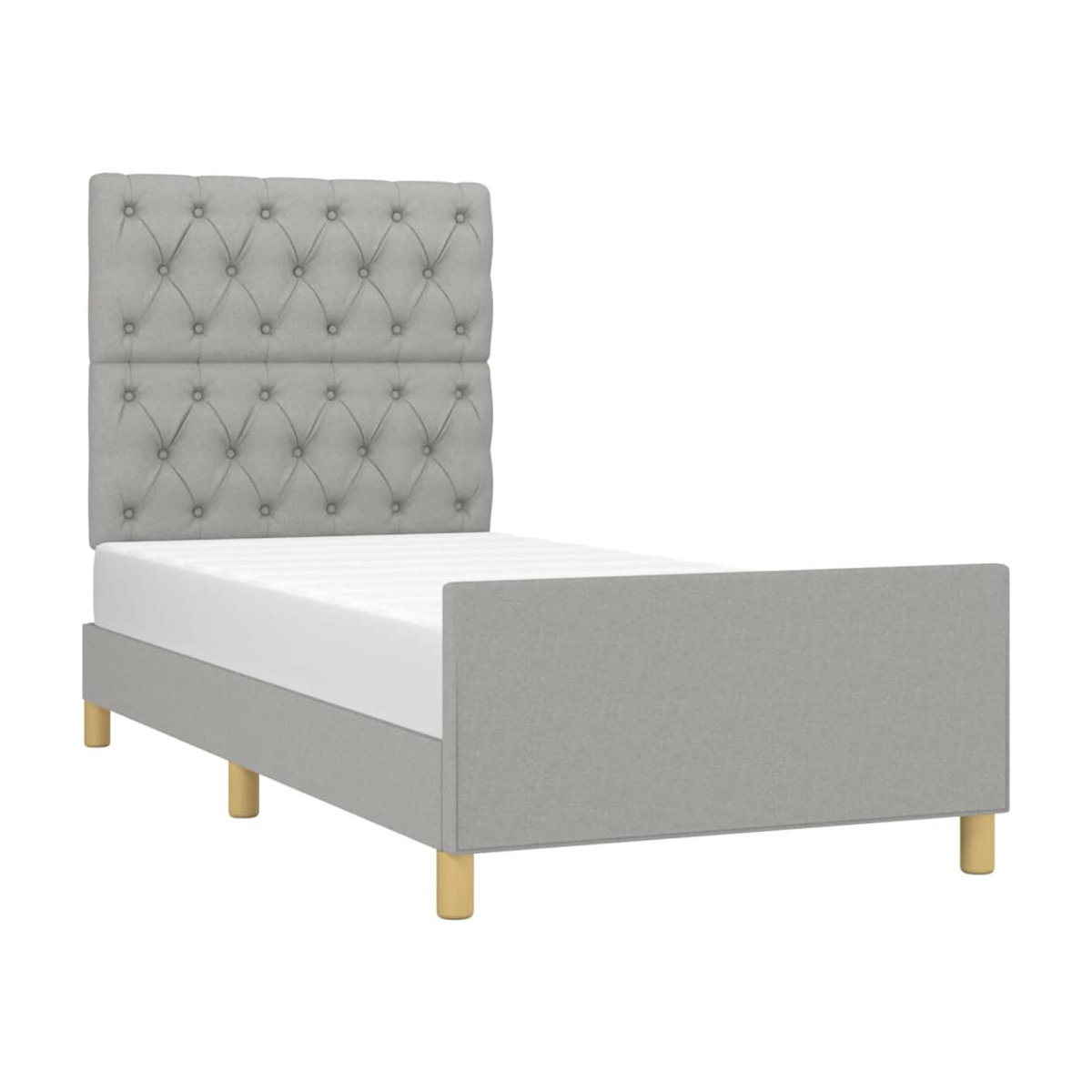 Vidaxl Polsterbett in Grau mit Stoffbezug, B/T: 80 x 200 cm - Bild 2