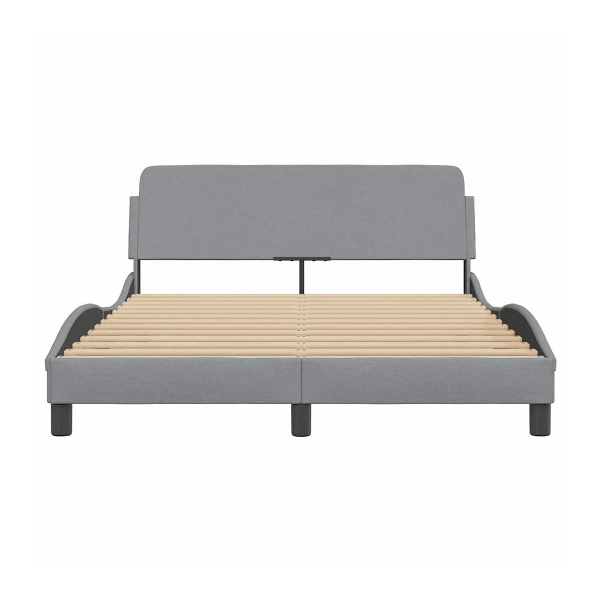 Vidaxl Polsterbett in Grau mit Stoffbezug, Modernes Bettgestell ohne Matratze, B/T: 140 x 200 cm - Bild 5