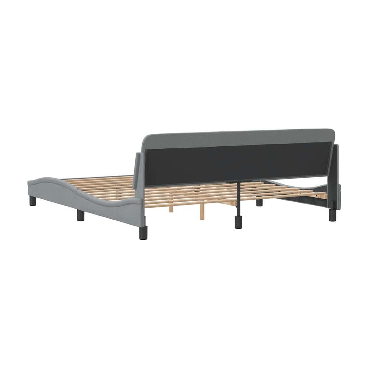 Vidaxl Polsterbett in Grau, modernes Stoffbett ohne Matratze, B/T: 180 x 200 cm - Bild 2