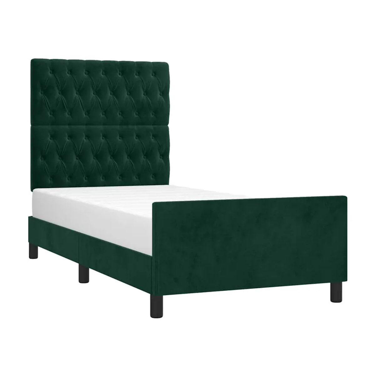 Vidaxl Polsterbett in Grün aus Samt ohne Matratze, B/T/H: 90 x 200 cm - Bild 2