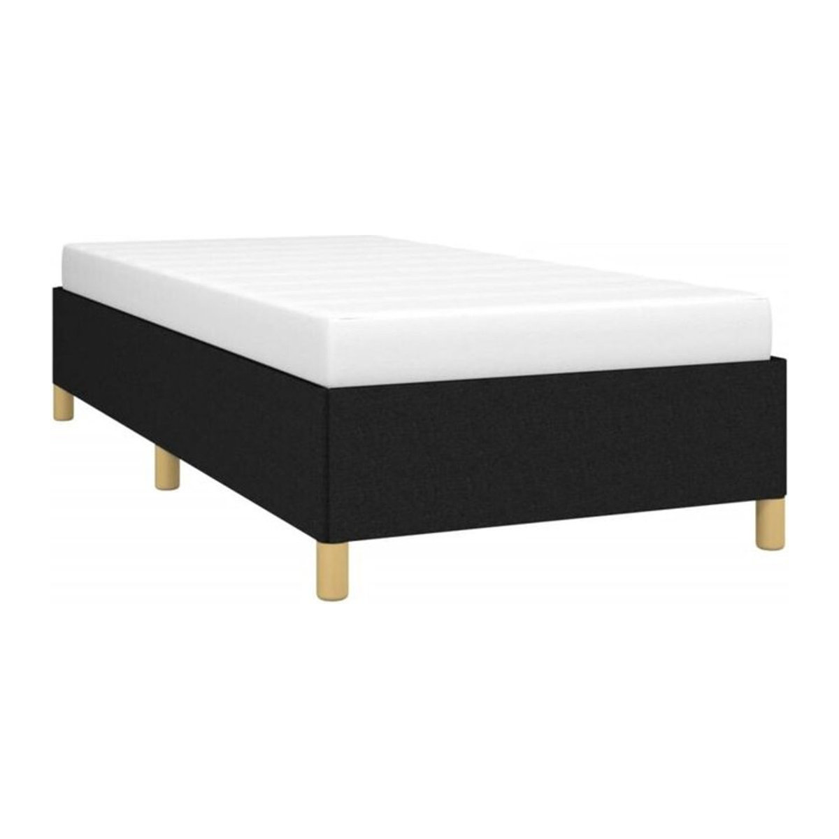Vidaxl Polsterbett in Schwarz aus Stoff und Holzwerkstoff, B/T/H: 90 x 200 cm - Bild 1