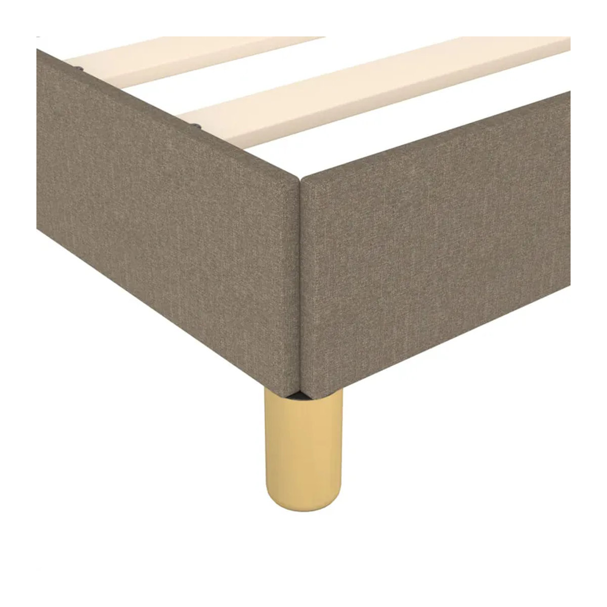 Vidaxl Polsterbett in Taupe Meliert aus Stoff, Modernes Bettgestell ohne Matratze, B/T/H: 80 x 200 cm - Bild 2