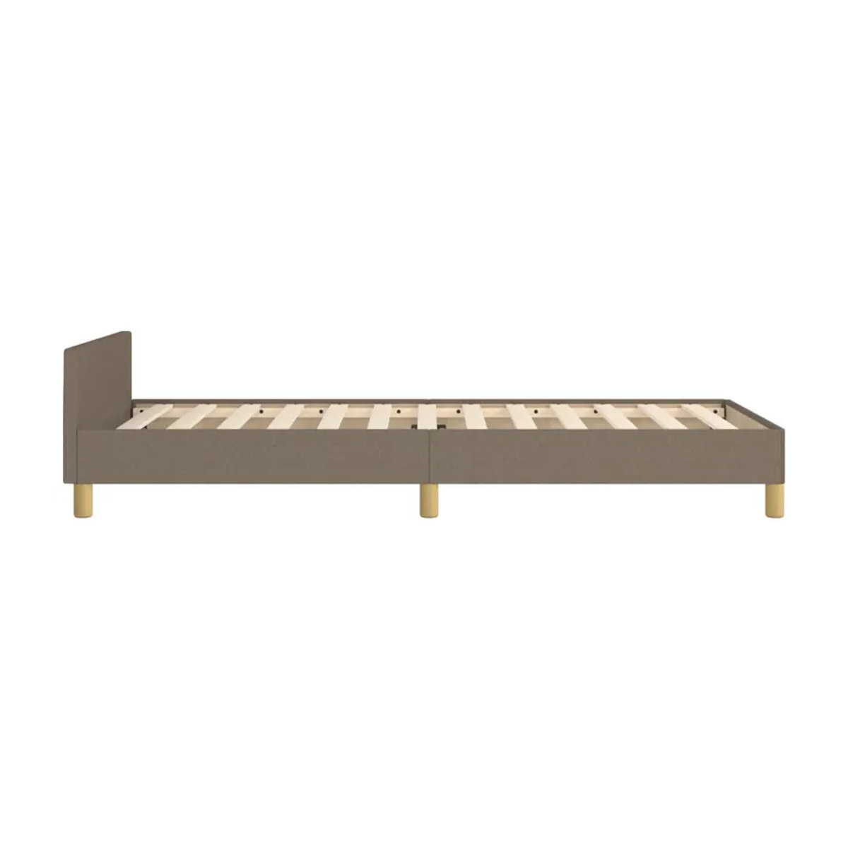 Vidaxl Polsterbett in Taupe Meliert aus Stoff, Modernes Bettgestell ohne Matratze, B/T/H: 80 x 200 cm - Bild 4